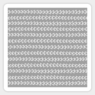 Grey and White Hand Drawn Triangles Pattern Sticker